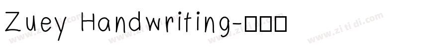 Zuey Handwriting字体转换